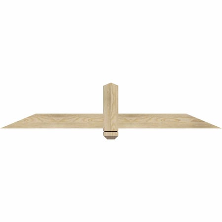 Ekena Millwork Eugene Rough Sawn Timber Gable Bracket, Douglas Fir, 60"W x 12"H x 4"D x 4"F, 5/12 Pitch GBW060X12X0404EUG00RDF